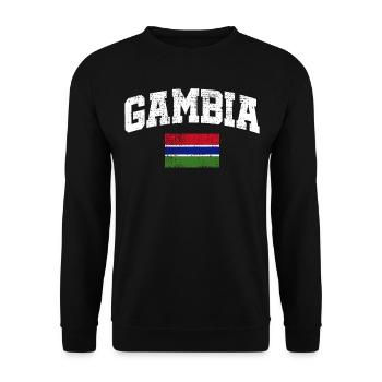Drapeau de la Gambie - Sweat-shirt Unisexe - noir - Devant - Alina (178cm) & Michal (187cm)