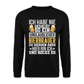Incredible beer brewer - Unisex Sweatshirt - black - Front - Alina (178cm) & Michal (187cm)