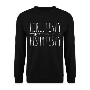 Fishing Fishing Association Angel - Unisex Sweatshirt - black - Front - Alina (178cm) & Michal (187cm)