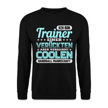 Handball - Unisex Pullover - Schwarz - Vorne - Alina (178cm) & Michal (187cm)