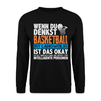 Basketball - Unisex Pullover - Schwarz - Vorne - Alina (178cm) & Michal (187cm)
