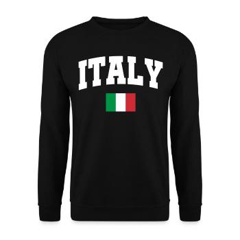 Italy flag - Unisex Sweatshirt - black - Front - Alina (178cm) & Michal (187cm)