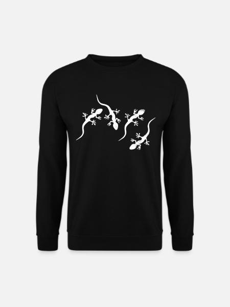 Gecko T Shirt Echse Terrarium - Unisex Pullover - Schwarz