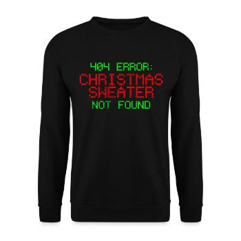 Christmas Computer Scientist Geek PC Computer - Unisex Sweatshirt - black - Front - Alina (178cm) & Michal (187cm)