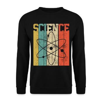 SCIENCE ATOM - Sweat-shirt Unisexe - noir - Devant - Alina (178cm) & Michal (187cm)