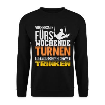 Gymnastics Turnen - Unisex Pullover - Schwarz - Vorne - Alina (178cm) & Michal (187cm)