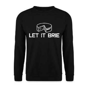 Brie Kaese Liebe Spruch Wortspiel - Unisex Pullover - Schwarz - Vorne - Alina (178cm) & Michal (187cm)
