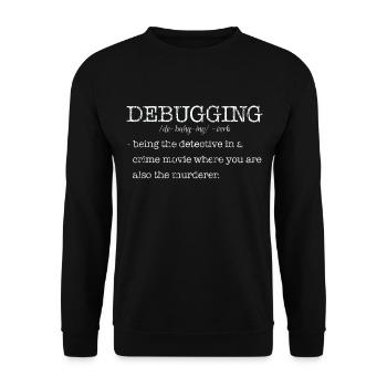 Débogage informatique - Sweat-shirt Unisexe - noir - Devant - Alina (178cm) & Michal (187cm)