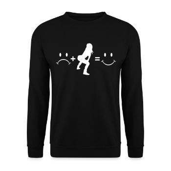 Twerking Po mouvement amusant - Sweat-shirt Unisexe - noir - Devant - Alina (178cm) & Michal (187cm)