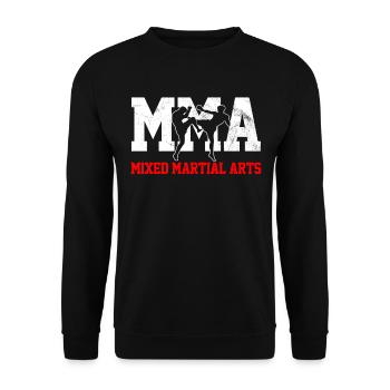 MMA - Unisex Sweatshirt - black - Front - Alina (178cm) & Michal (187cm)