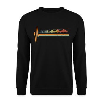 hélicoptère - Sweat-shirt Unisexe - noir - Devant - Alina (178cm) & Michal (187cm)