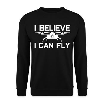 Drones drones drones - Unisex Sweatshirt - black - Front - Alina (178cm) & Michal (187cm)