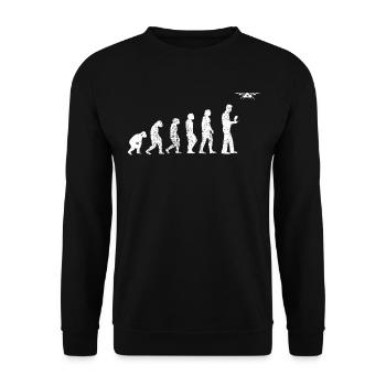 Drone Evolution - Sweat-shirt Unisexe - noir - Devant - Alina (178cm) & Michal (187cm)