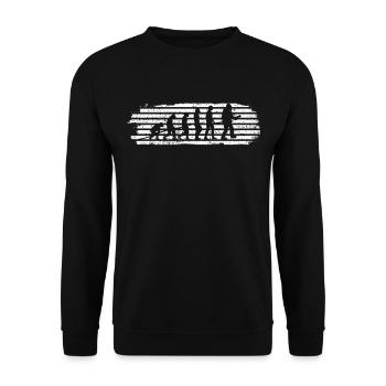 Feuerwehrmann Evolution Geschenk - Unisex Pullover - Schwarz - Vorne - Alina (178cm) & Michal (187cm)