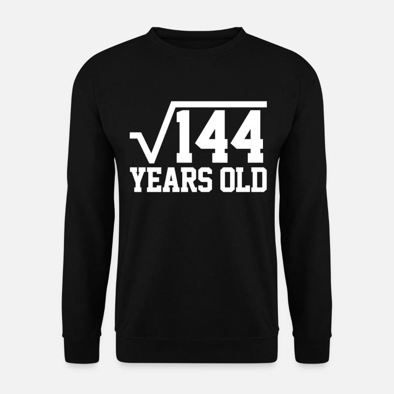 Wurzel 144 12 Geburtstag Mathematik - Unisex Pullover - Schwarz