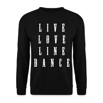 Line Square Country Dance - Unisex Pullover - Schwarz - Vorne - Alina (178cm) & Michal (187cm)