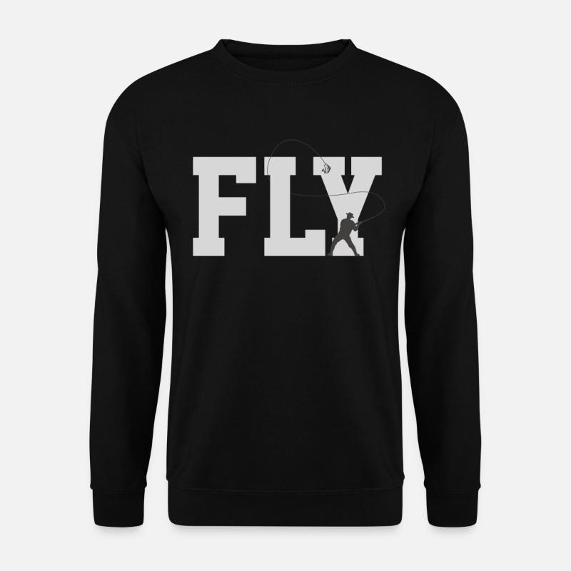 Fliegenfischen Angeln - Unisex Pullover - Schwarz