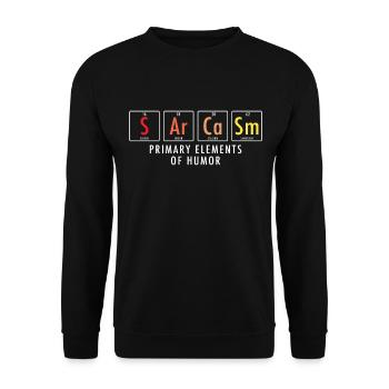 sarcasme - Sweat-shirt Unisexe - noir - Devant - Alina (178cm) & Michal (187cm)