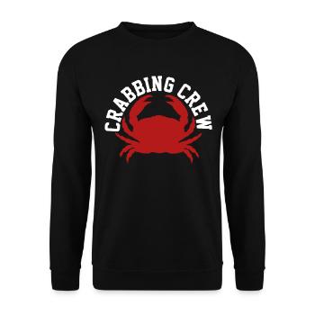 Krabbe Crew - Unisex Pullover - Schwarz - Vorne - Alina (178cm) & Michal (187cm)
