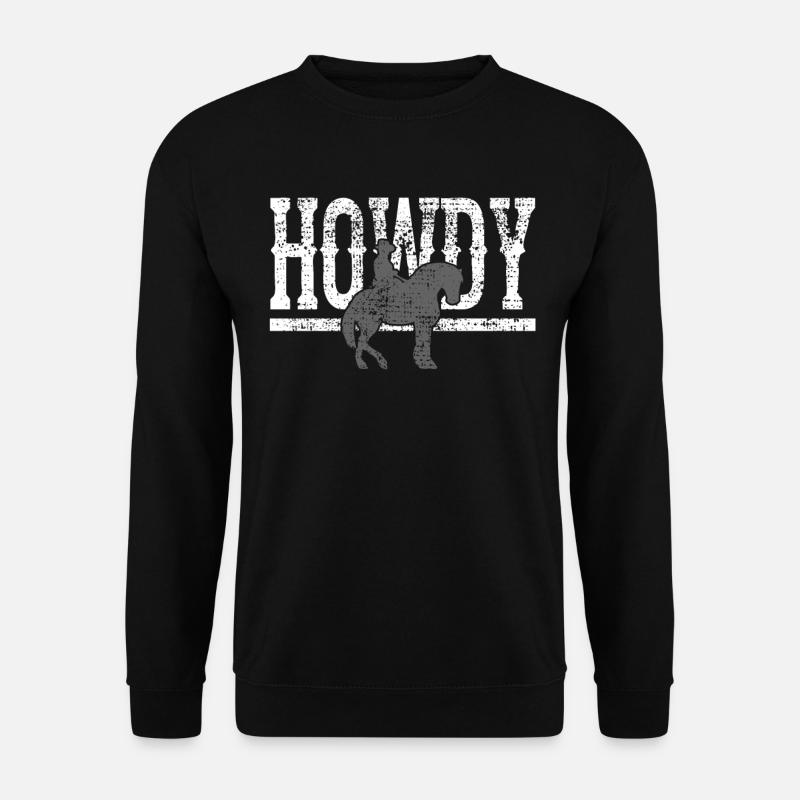 Rodeo Cowboy Howdy - Unisex Pullover - Schwarz