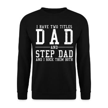 Beau-père fête des pères - Sweat-shirt Unisexe - noir - Devant - Alina (178cm) & Michal (187cm)