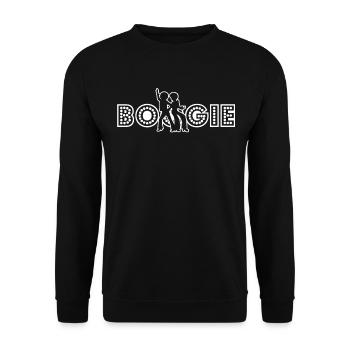Boogie 70s disco - Unisex Sweatshirt - black - Front - Alina (178cm) & Michal (187cm)