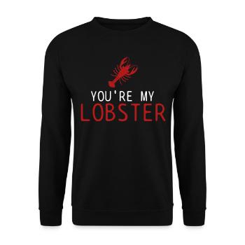 Lobster red - Unisex Sweatshirt - black - Front - Alina (178cm) & Michal (187cm)
