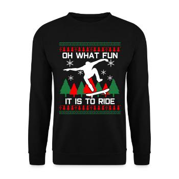 Skateboard Christmas - Unisex Sweatshirt - black - Front - Alina (178cm) & Michal (187cm)
