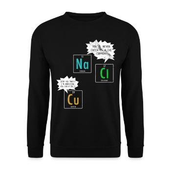 Chemie Witz - Unisex Pullover - Schwarz - Vorne - Alina (178cm) & Michal (187cm)
