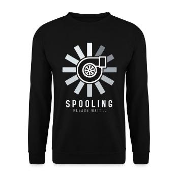 Turbo Boost Spooling - Unisex Sweatshirt - black - Front - Alina (178cm) & Michal (187cm)