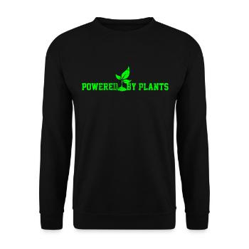 Powered by plants - Unisex Sweatshirt - black - Front - Alina (178cm) & Michal (187cm)