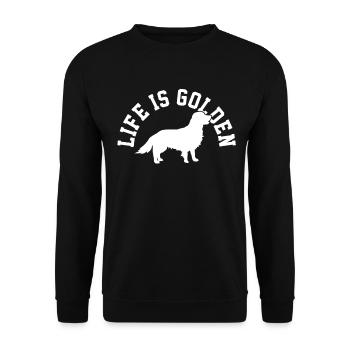 Retriver doré - Sweat-shirt Unisexe - noir - Devant - Alina (178cm) & Michal (187cm)