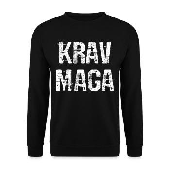 KRAV MAGA - Unisex Pullover - Schwarz - Vorne - Alina (178cm) & Michal (187cm)