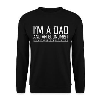Économiste en économie fête des pères - Sweat-shirt Unisexe - noir - Devant - Alina (178cm) & Michal (187cm)
