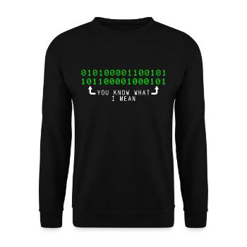 Geek Binaercode Computer Science - Unisex Sweatshirt - black - Front - Alina (178cm) & Michal (187cm)