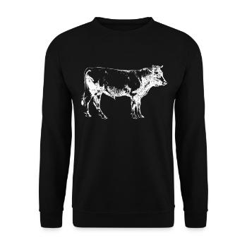 Beef cow meat butcher butcher - Unisex Sweatshirt - black - Front - Alina (178cm) & Michal (187cm)