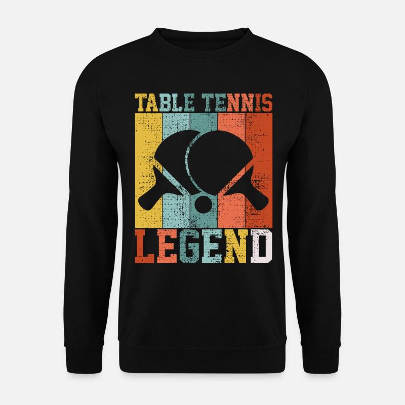 Tischtennis Spieler Legende - Unisex Pullover - Schwarz