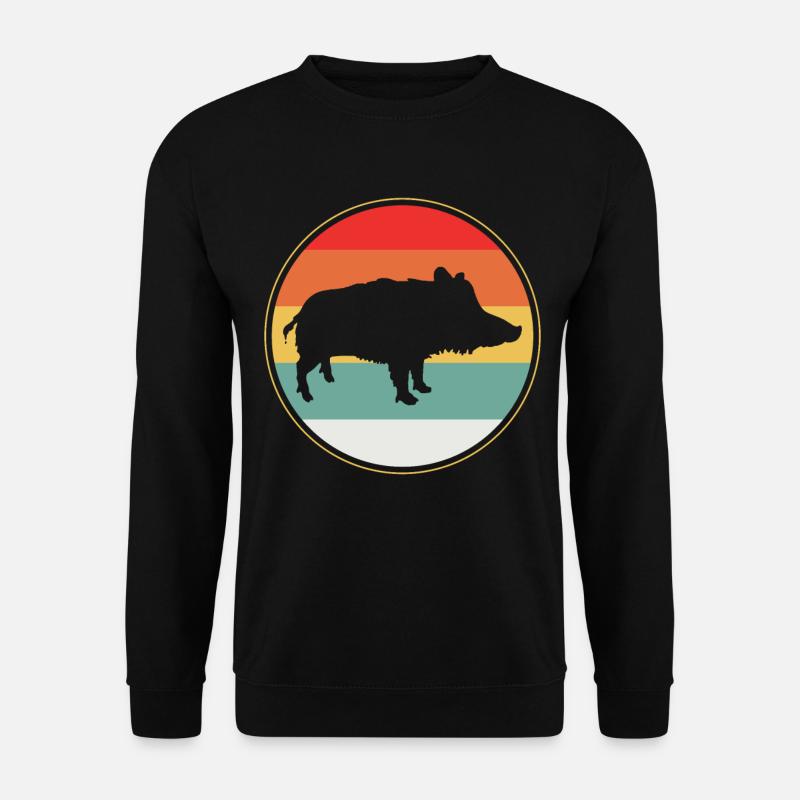 Wildschwein Wildschwein - Unisex Pullover - Schwarz