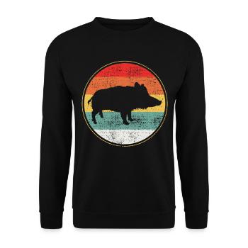 verrat - Sweat-shirt Unisexe - noir - Devant - Alina (178cm) & Michal (187cm)