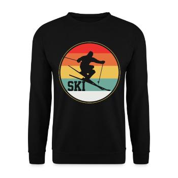 SKI SKI SKI SKI - Unisex Pullover - Schwarz - Vorne - Alina (178cm) & Michal (187cm)