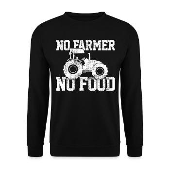 Farmer farmer farmer - Unisex Sweatshirt - black - Front - Alina (178cm) & Michal (187cm)