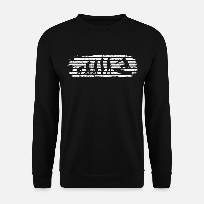 Surfing Evolution Surfer - Unisex Sweatshirt - black