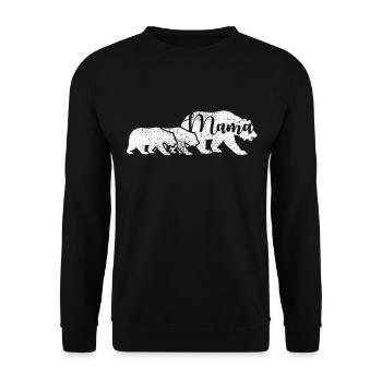 Baeren Zwillinge Mama - Unisex Pullover - Schwarz - Vorne - Alina (178cm) & Michal (187cm)