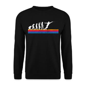 Fechten Evolution - Unisex Pullover - Schwarz - Vorne - Alina (178cm) & Michal (187cm)