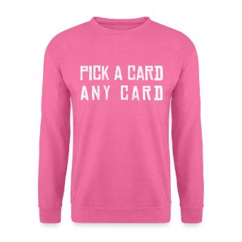 jeu de cartes - Sweat-shirt Unisexe - rose - Devant