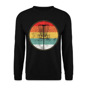 Retro Disc Golf - Unisex Pullover - Schwarz - Vorne - Alina (178cm) & Michal (187cm)