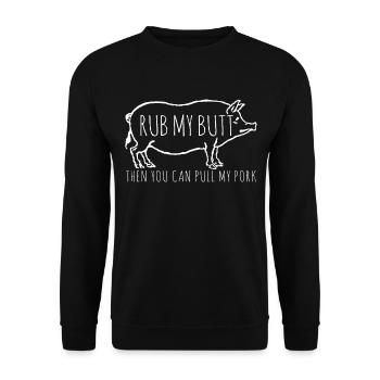 Charcutier énonciation drôle - Sweat-shirt Unisexe - noir - Devant - Alina (178cm) & Michal (187cm)