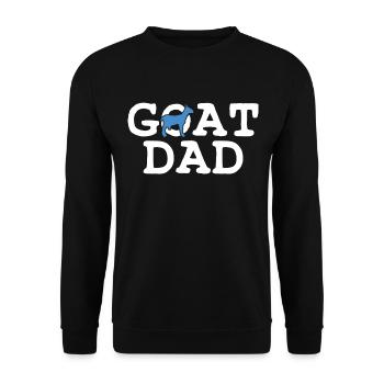Chèvre père papa - Sweat-shirt Unisexe - noir - Devant - Alina (178cm) & Michal (187cm)