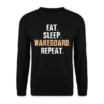 Wakeboard manger dormir - Sweat-shirt Unisexe - noir - Devant - Alina (178cm) & Michal (187cm)