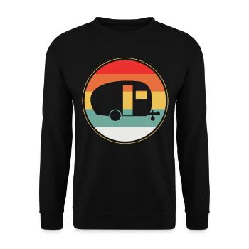 Camping caravane nature - Sweat-shirt Unisexe - noir - Devant - Alina (178cm) & Michal (187cm)